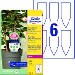 AVERY ZWECKFORM - Tabliczki do oznaczania roślin, A4, 10 ark./op., 128 x 47 mm, dwustronne, białe - T3006-10